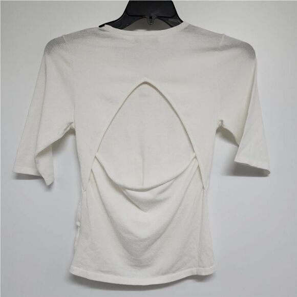 Favorite Daughter Women's White Twist Front Cutout Top Size Small NWT - Picture 5 of 6